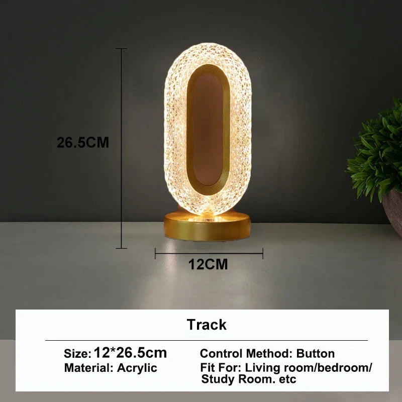 Stellora 3D Crystal Night Light With Rechargeable Dimming
