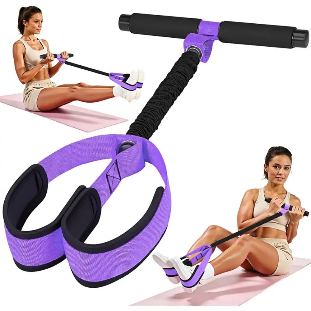 Ab Roller With Resistance Bands Core Workout Trainer For Home Use