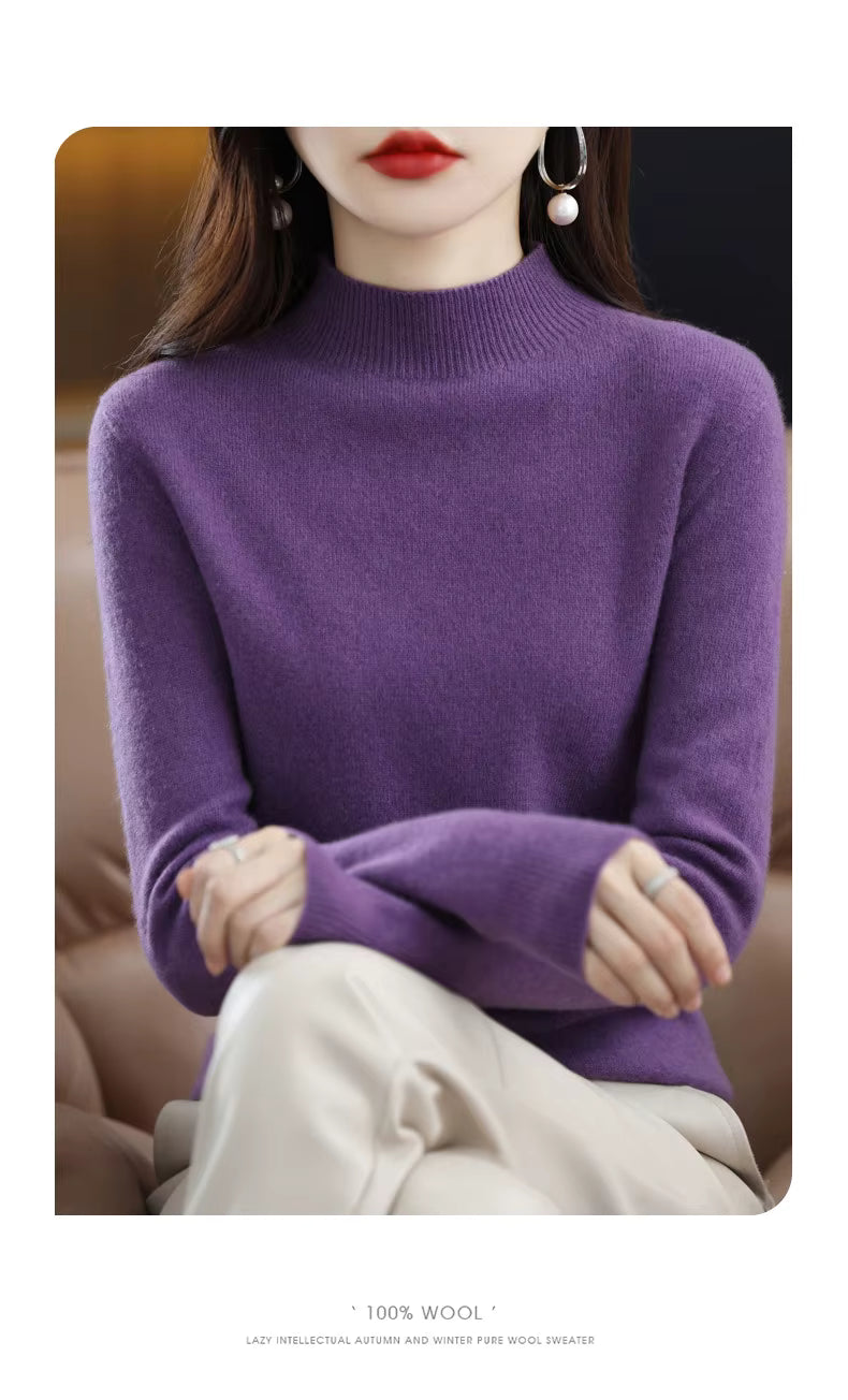 Maglione Aurelia da donna in 100% lana e cashmere per autunno e inverno