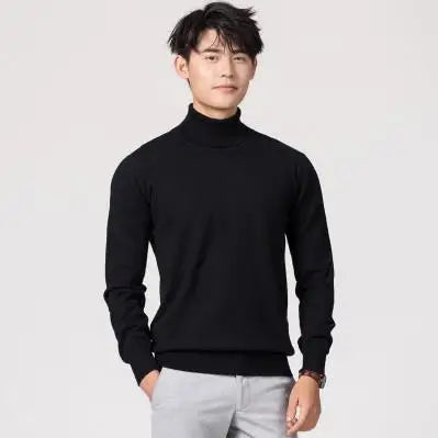 Kairo 60 Prozent Kaschmir 35 Prozent Baumwolle Strick Rollkragenpullover für Herren