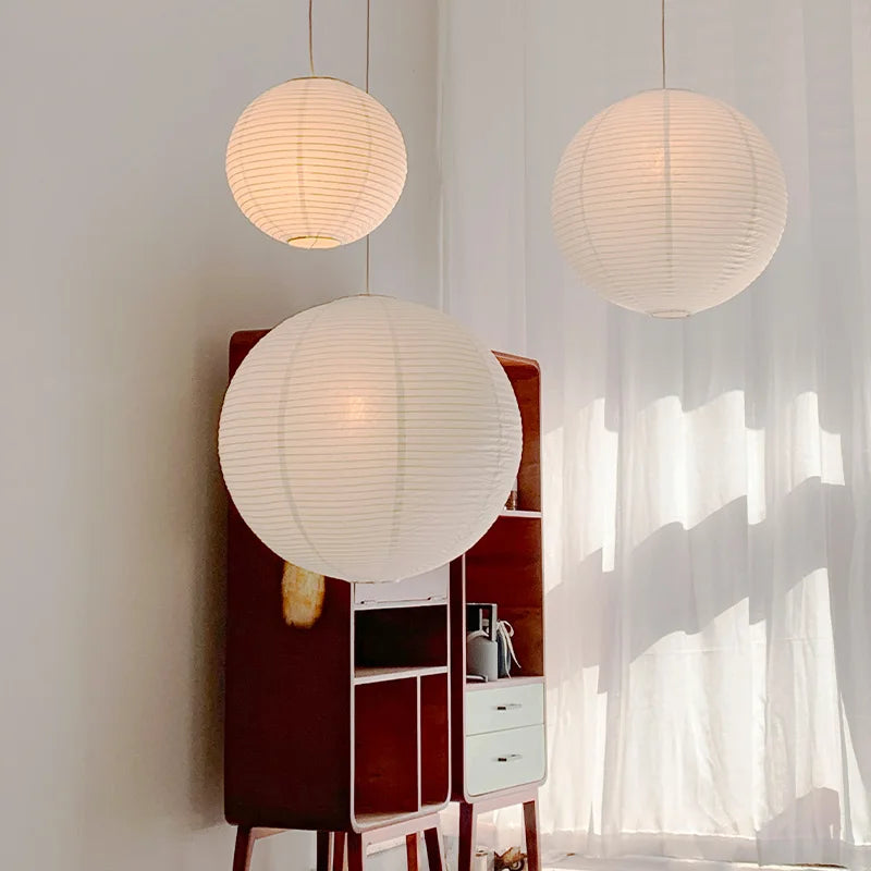 Nova Luminária Pendente com Design de Balão de Papel para Interiores Modernos