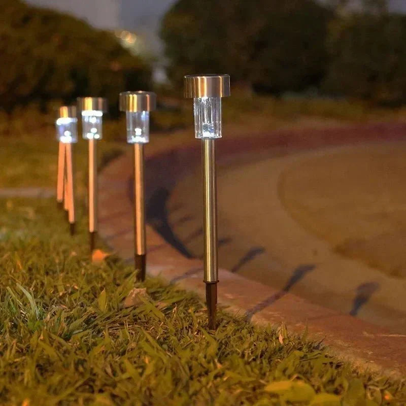 Garden Solar LED Lamp With Weatherproof, Energy-Efficient, Integrated Light Sensor