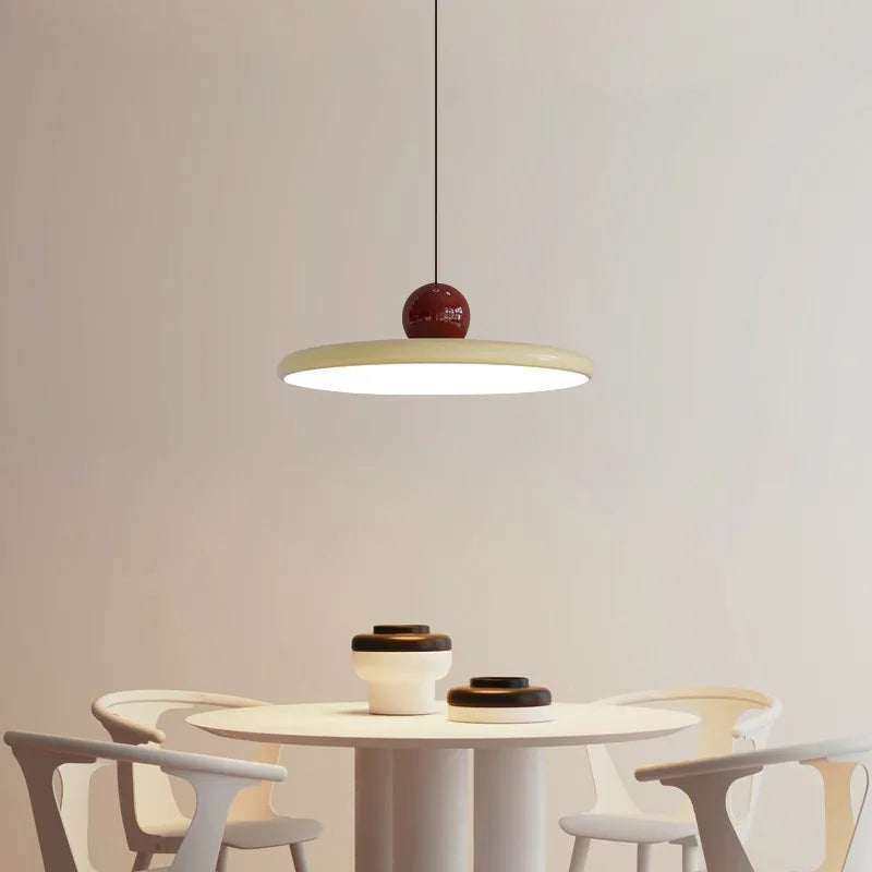 Závěsné svítidlo Nordic Saucer LED krémový povrch stropní lampa
