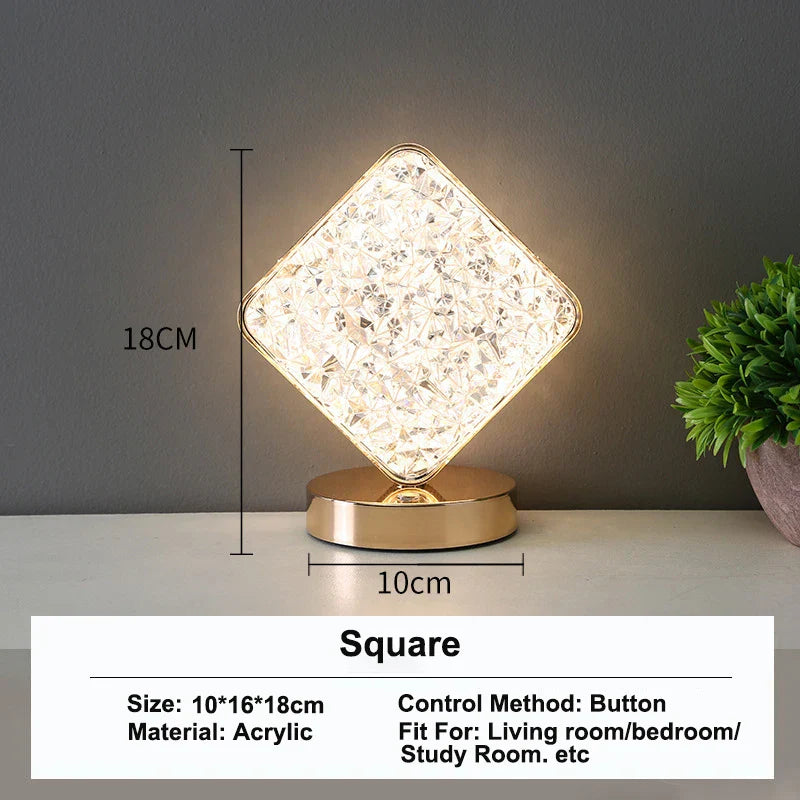 Stellora 3D Crystal Night Light With Rechargeable Dimming