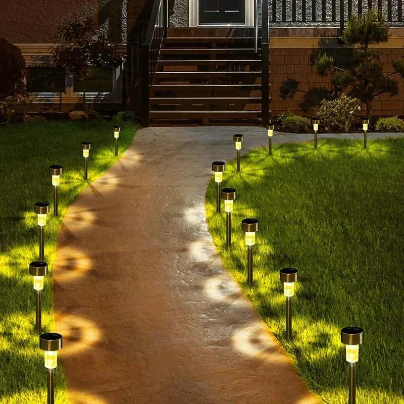 Garden Solar LED Lamp With Weatherproof, Energy-Efficient, Integrated Light Sensor
