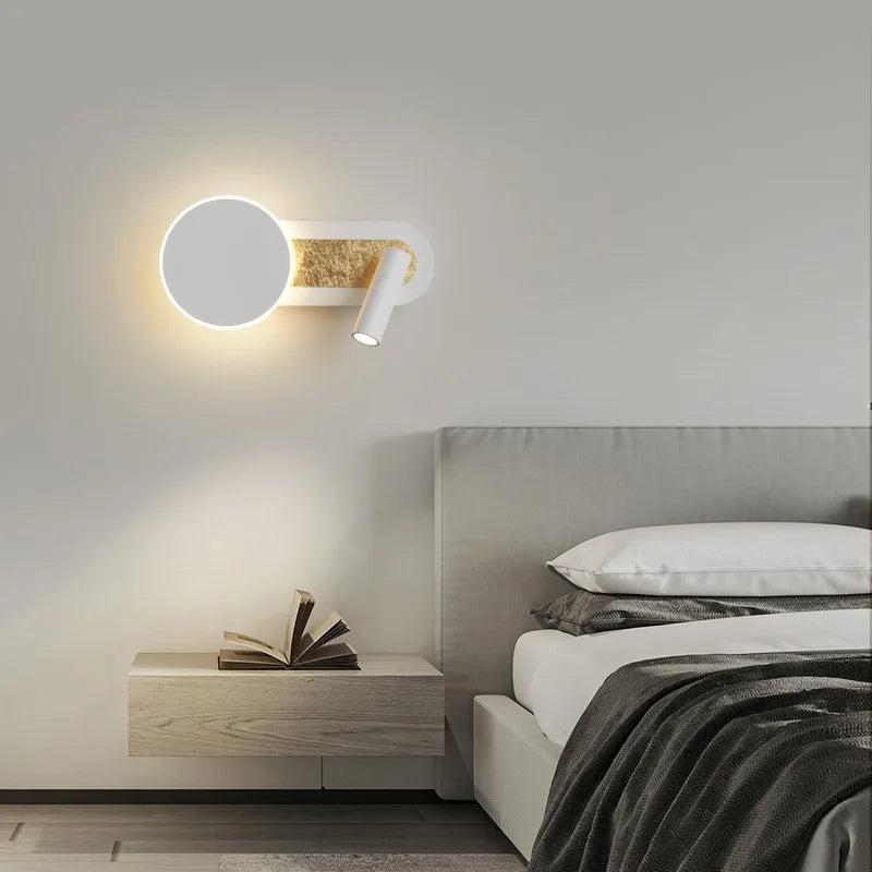 HaloBeam Modern Wall Light With Nordic Design And Dual LED