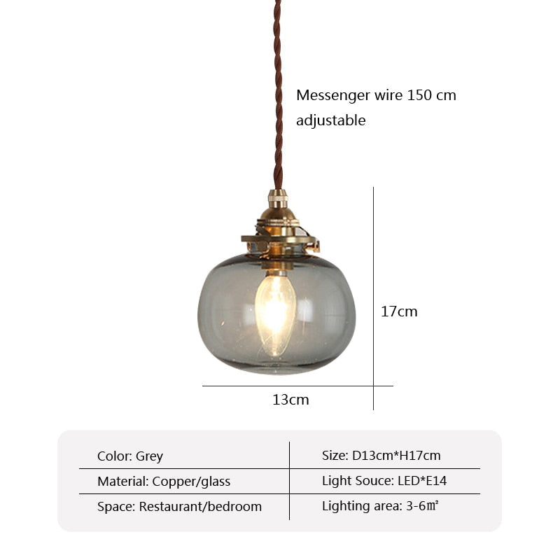 Lampada a Sospensione in Vetro Caelum con Stile Retrò per Spazi Piccoli | Snurv