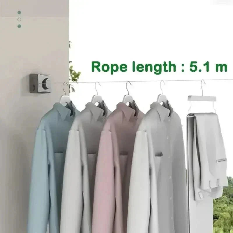 FlexiLine Retractable Clothesline Space-Saving Wall Mounted Drying Rack