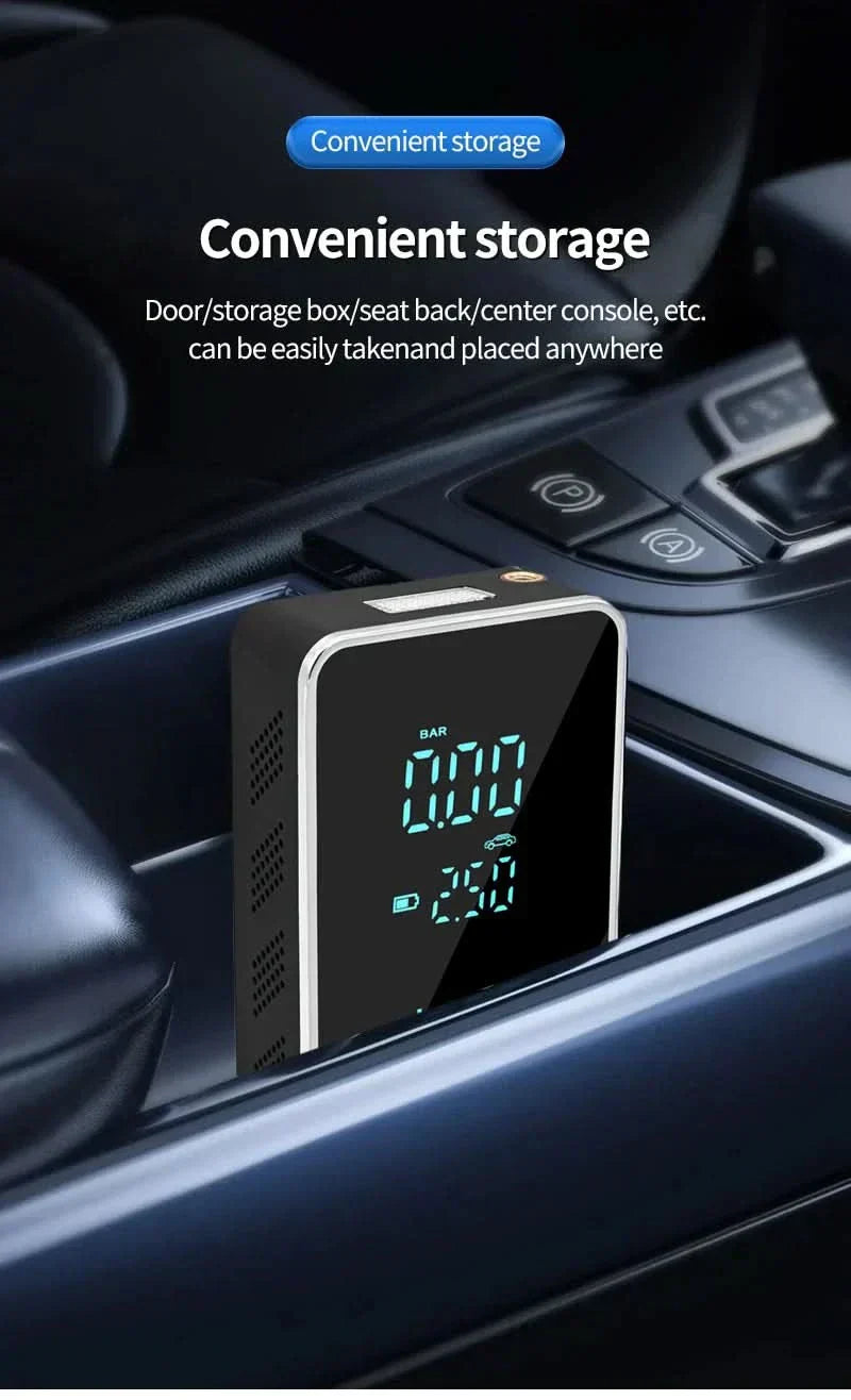 Kabellose Touchscreen-Luftpumpe mit 150 PSI, tragbarer Auto- und Fahrradkompressor
