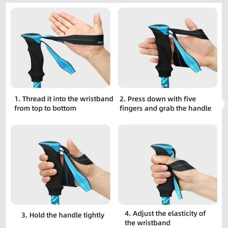 TrailPeak Foldable Trekking Poles for Hiking and Outdoor Adventures