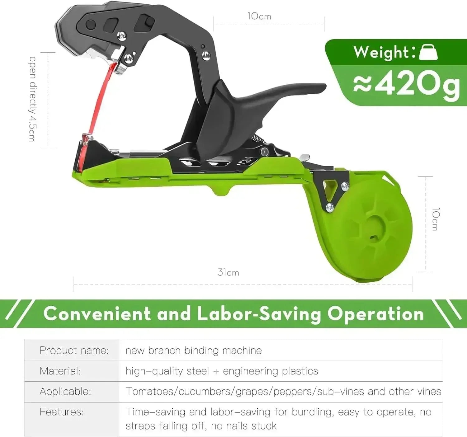 GardenEase Tapener Efficient Plant Tying Device For Plants