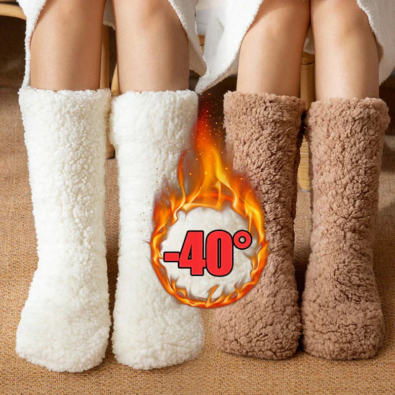Chaussettes Luma Warm Cashmere pour femmes avec grip antidérapant