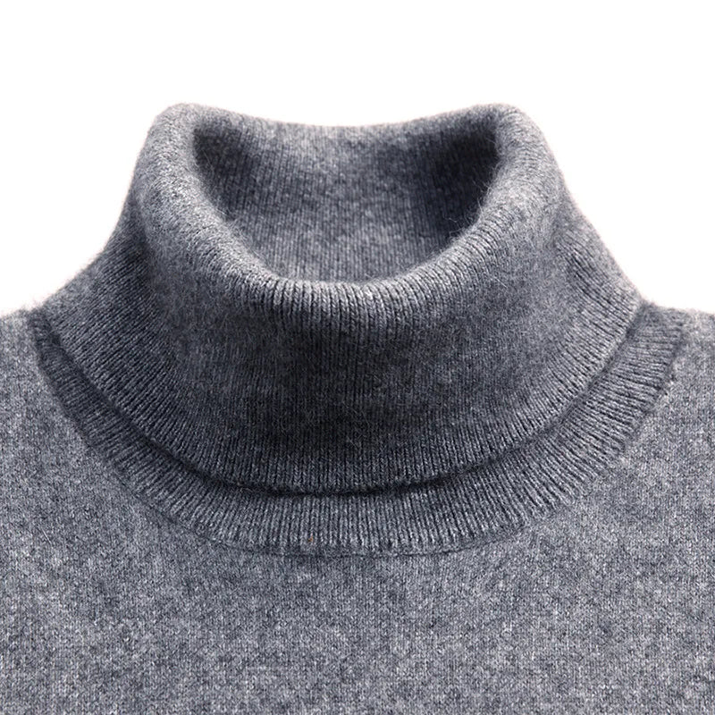Kairo 60 Prozent Kaschmir 35 Prozent Baumwolle Strick Rollkragenpullover für Herren