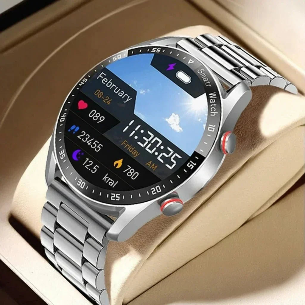 PulseNova Premium pánské chytré hodinky s EKG, PPG a funkcí volání