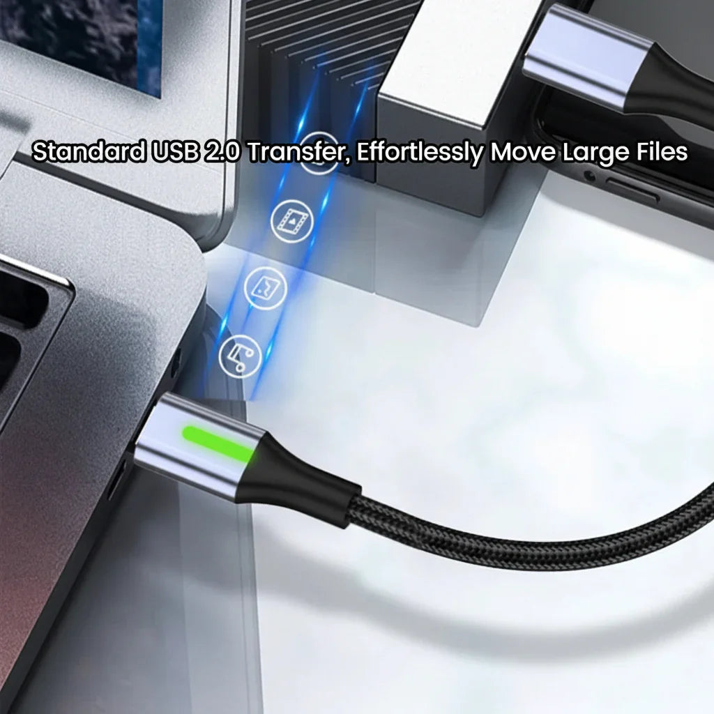 Bärbar extern SSD USB-C-kabel för snabbladdning 6A