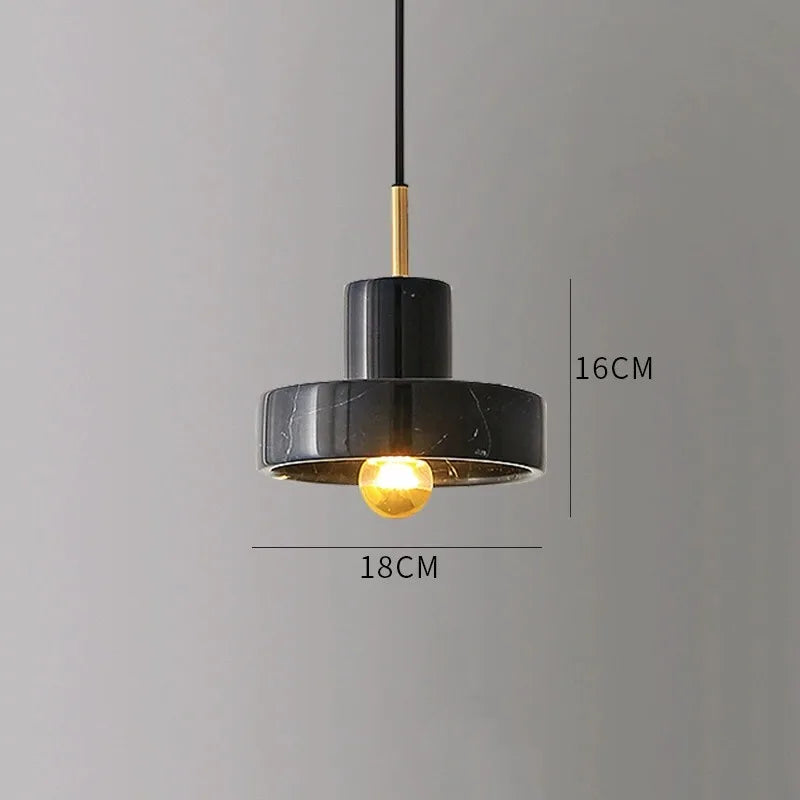 Marmorlampa med naturlig sten, postmodern design
