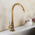 Aurelia Swan Faucet Antique Swan Neck Brass Kitchen Tap