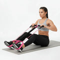 Ab Roller With Resistance Bands Core Workout Trainer For Home Use