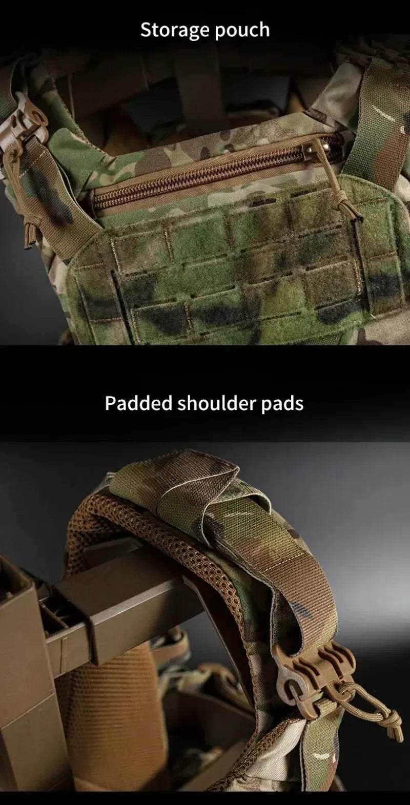 Modułowa kamizelka taktyczna Vanguard Armor Carrier z laserowo wycinanym systemem MOLLE i szybkim zwalnianiem