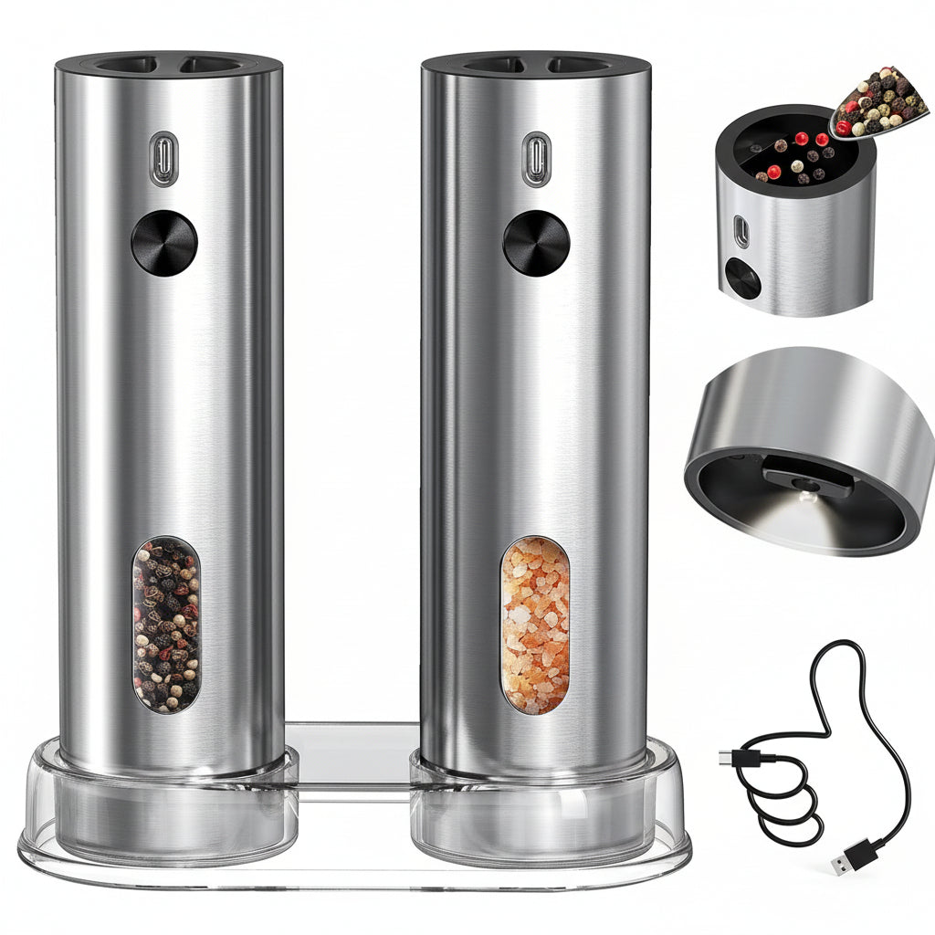 ProMax USB Rechargeable Salt And Pepper Grinder Set