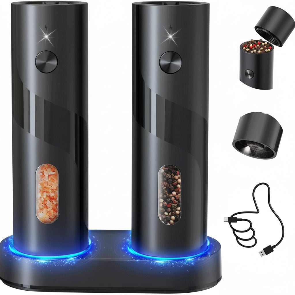 ProMax USB Rechargeable Salt And Pepper Grinder Set