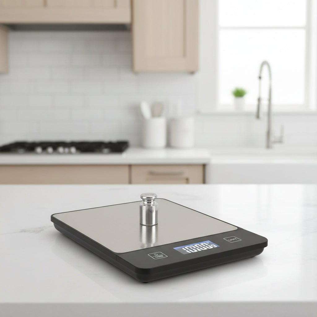 Bilancia digitale in acciaio inox, capacità 22 libbre per pesatura precisa degli alimenti