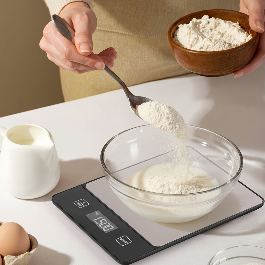 Bilancia digitale in acciaio inox, capacità 22 libbre per pesatura precisa degli alimenti