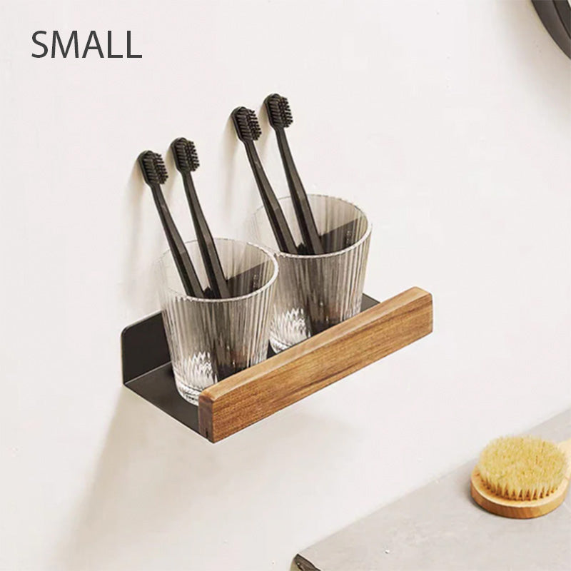 Bath Shelves In Warm Minimalist Style For Modern Storage