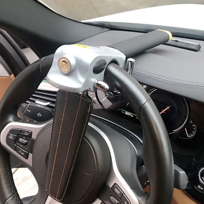 AegisLock Premium Steering Wheel Lock With Triple Locking And Alarm