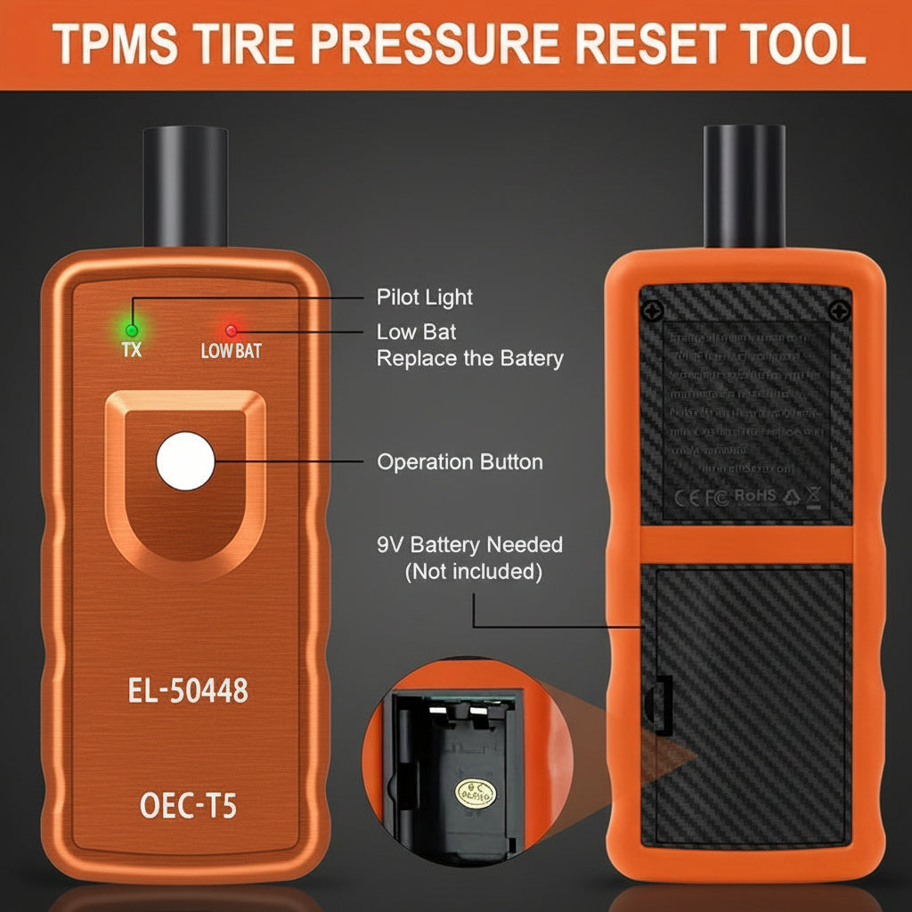 Herramienta inalámbrica de reprogramación TPMS para reinicio de sensor de neumáticos, configuración fácil