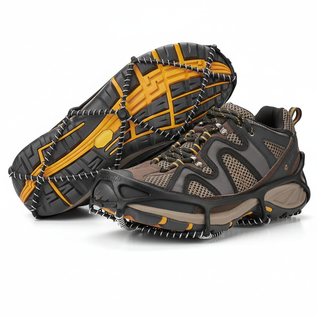 Wintertractie-klemmen met stalen spiraal voor schoenen en grip