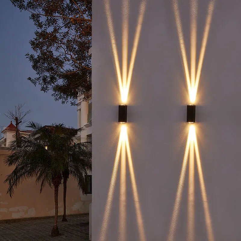Moderne rechteckige wasserdichte LED-Außenwandleuchte