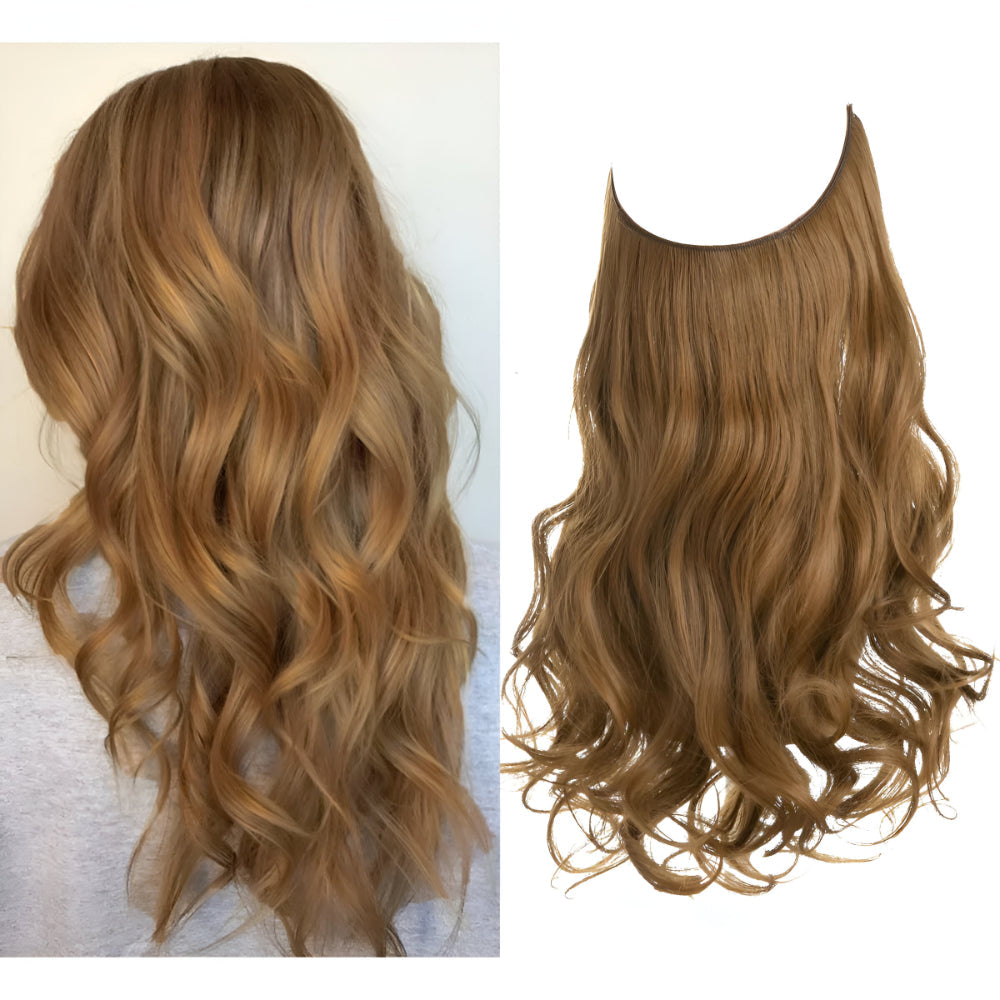 Extensões de Cabelo Natural Ondulado com Presilhas para Comprimento e Volume Prolongados