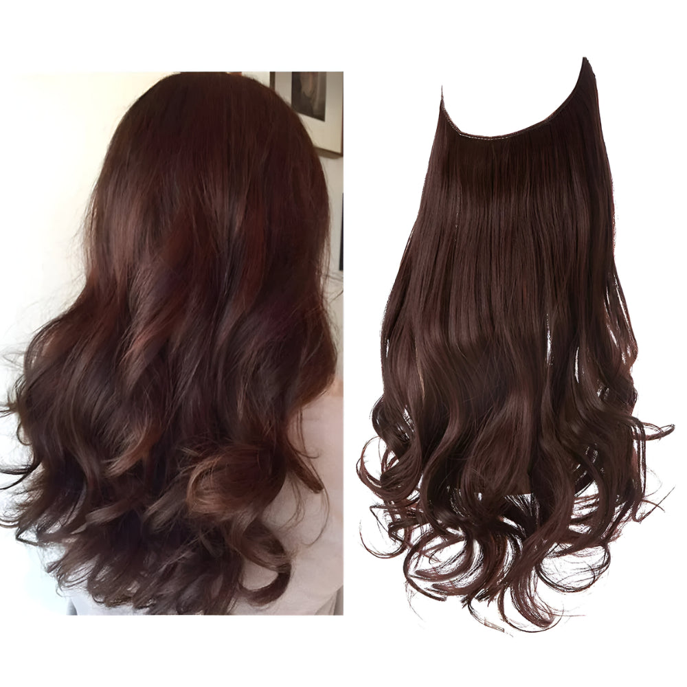 Extensões de Cabelo Natural Ondulado com Presilhas para Comprimento e Volume Prolongados