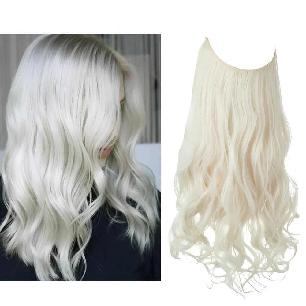 Extensões de Cabelo Natural Ondulado com Presilhas para Comprimento e Volume Prolongados