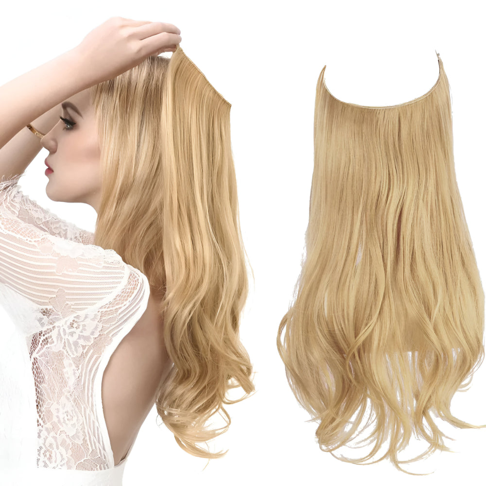 Extensões de Cabelo Natural Ondulado com Presilhas para Comprimento e Volume Prolongados
