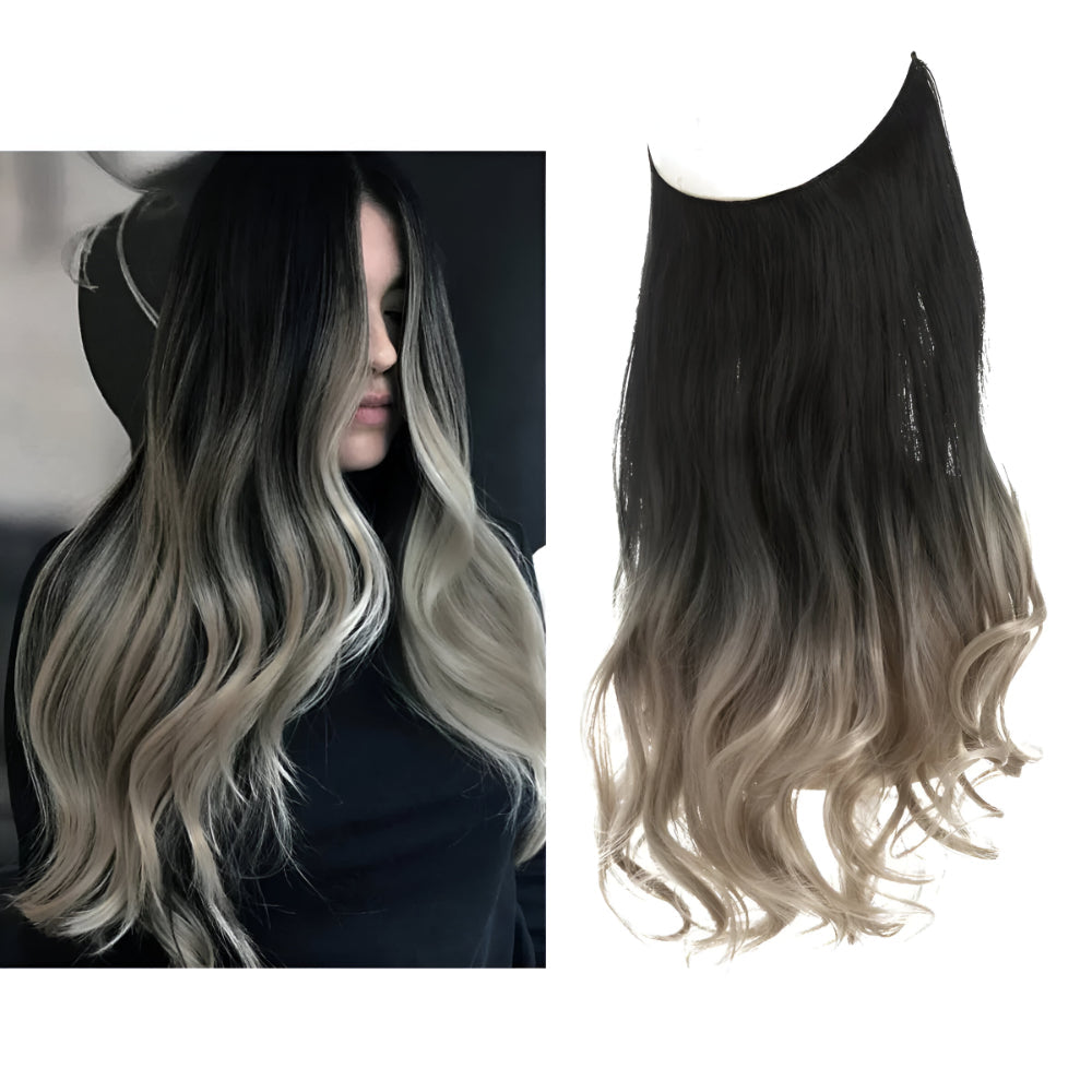 Extensões de Cabelo Natural Ondulado com Presilhas para Comprimento e Volume Prolongados