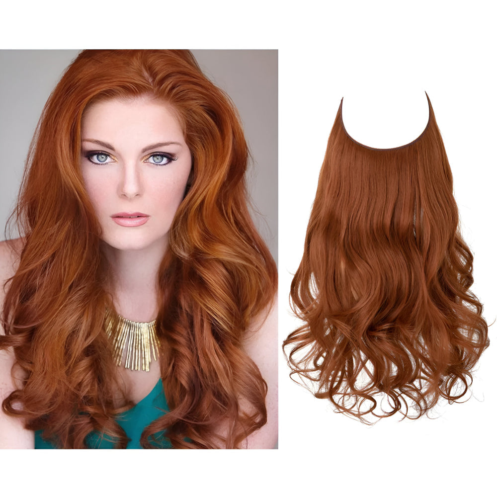 Extensões de Cabelo Natural Ondulado com Presilhas para Comprimento e Volume Prolongados