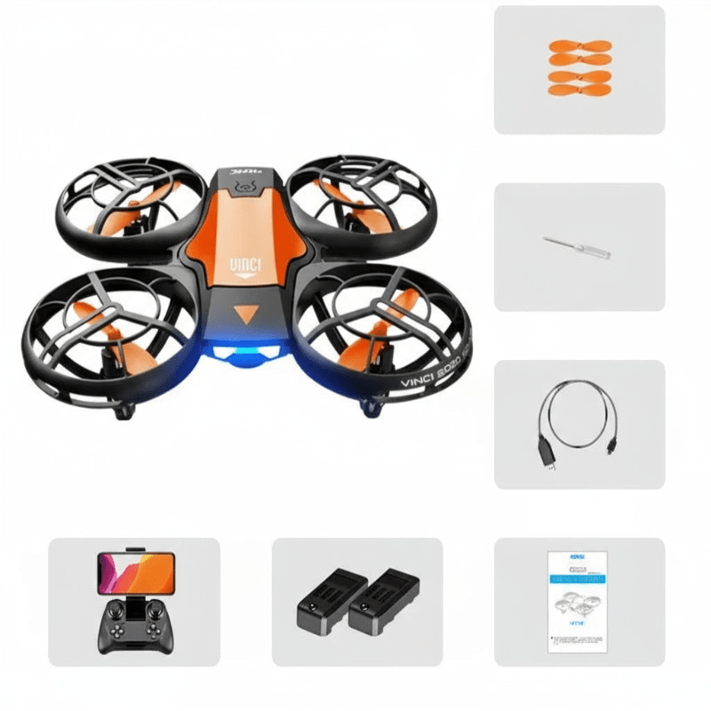 AeroGlide Compact FPV Drone With 1080P Wide Angle Camera And Altitude Hold