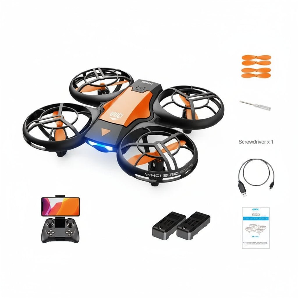 AeroGlide Compact FPV Drone With 1080P Wide Angle Camera And Altitude Hold