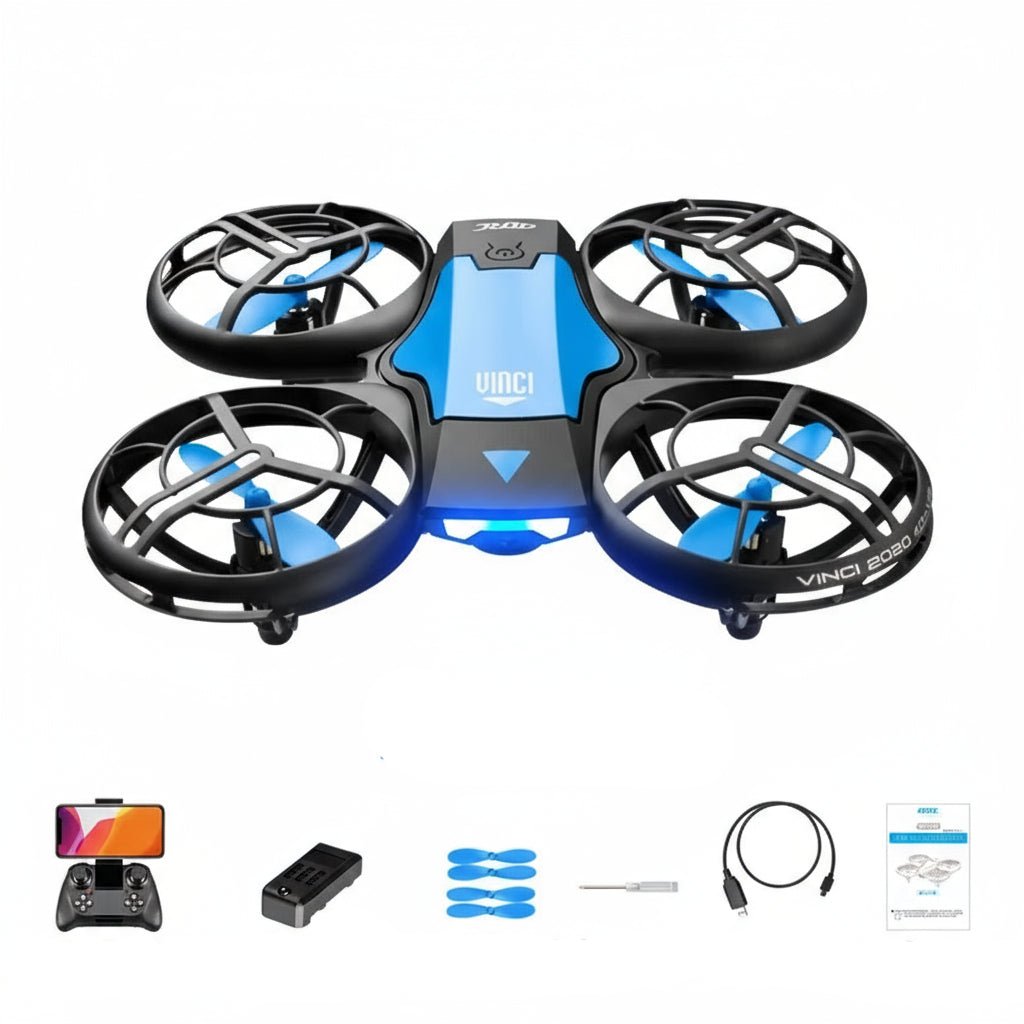 Dronă Compactă AeroGlide FPV cu Cameră Unghi Larg 1080P și Menținere Altitudine