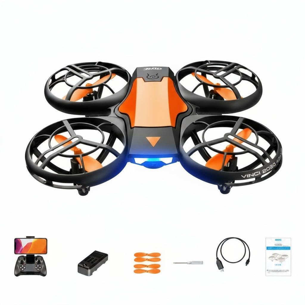 Dronă Compactă AeroGlide FPV cu Cameră Unghi Larg 1080P și Menținere Altitudine
