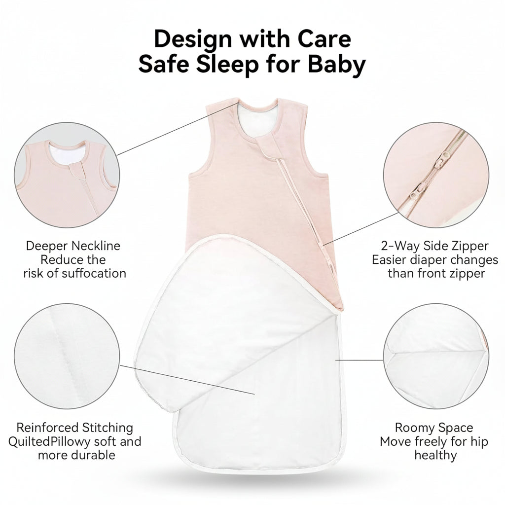 Bamboo Breathable Baby Sleep Sack Lightweight Sleeping Bag