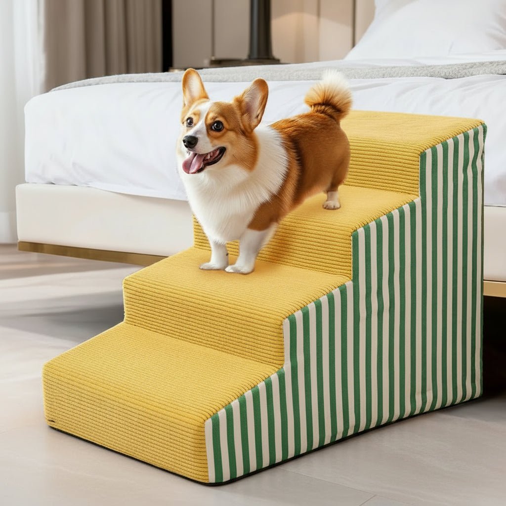 PawEase Core Supportive Foam Dog Stair With Gentle Incline And Secure Grip