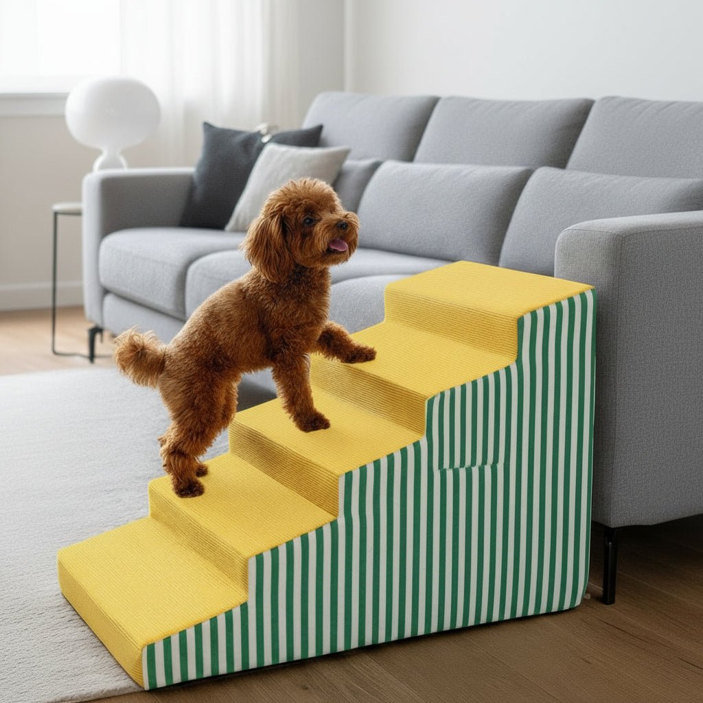 PawEase Core Supportive Foam Dog Stair With Gentle Incline And Secure Grip