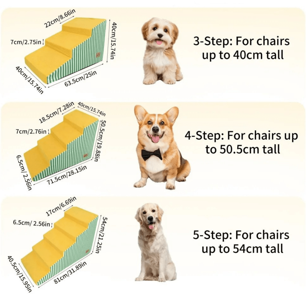 PawEase Core Supportive Foam Dog Stair With Gentle Incline And Secure Grip