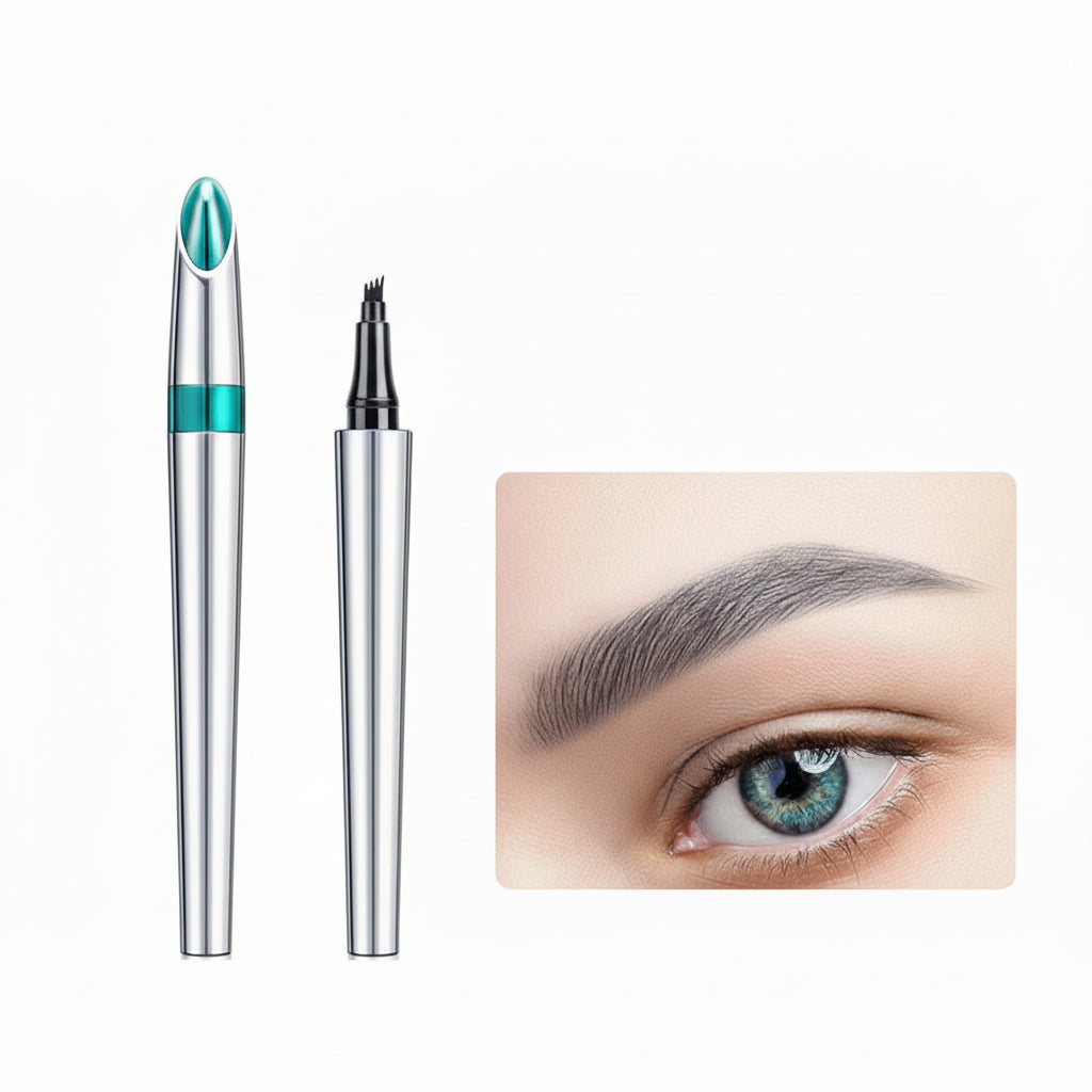Penna per sopracciglia Microblading 4 punte impermeabile per sopracciglia a effetto pelo naturale