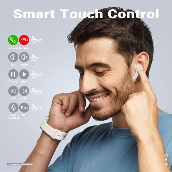 AeroPulse Kabellose Bluetooth-Ohrhörer mit herausragendem Klang und Touch-Steuerung