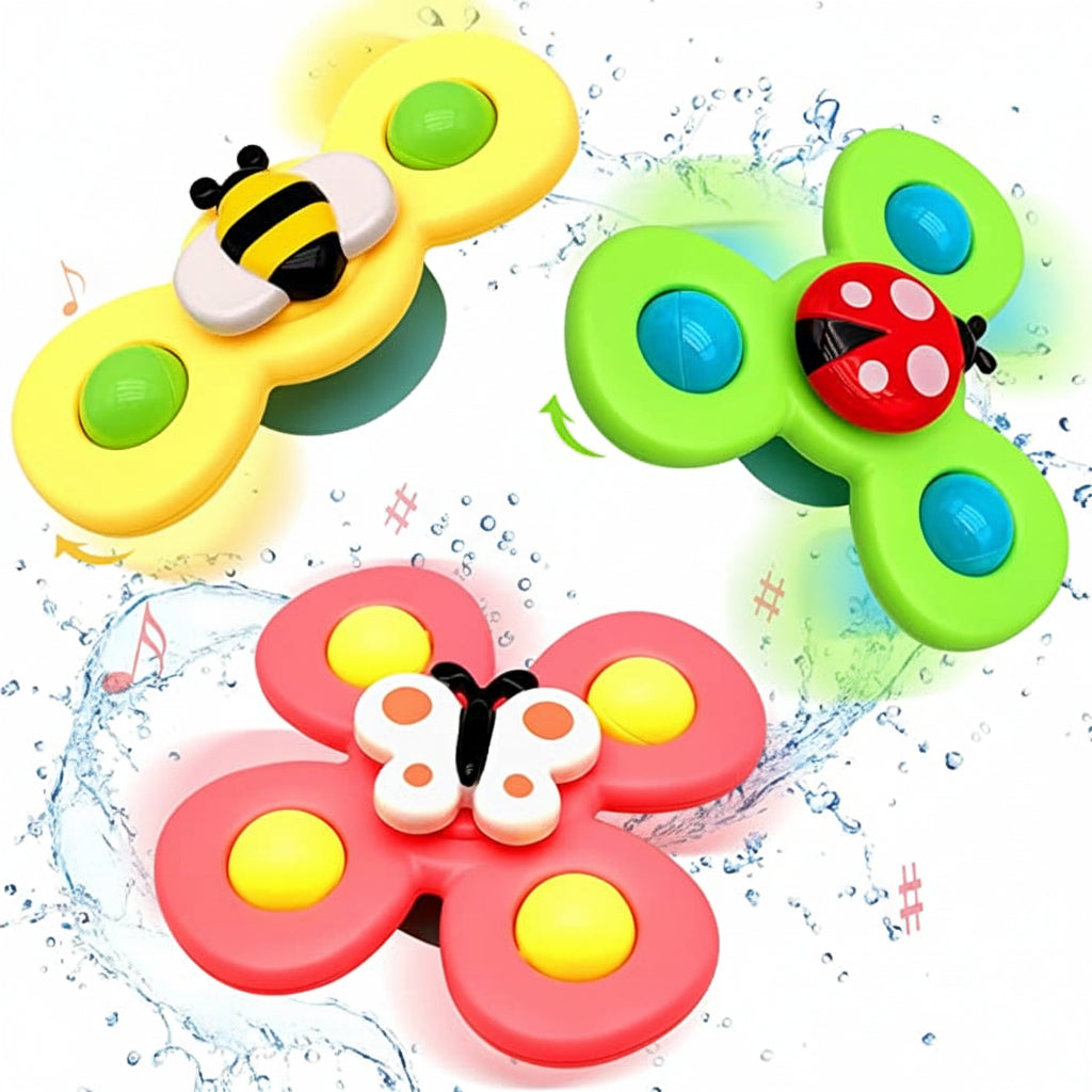 Suction Spinner Bath Toy For Baby Sensory Play And High Chair
