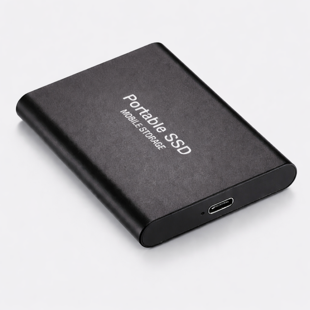 قرص صلب خارجي محمول USB C بسعة 512 جيجابايت للتخزين السريع